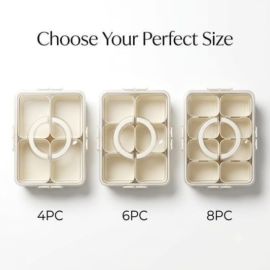 Multi-Compartment Snack Box – Portable Leak-Resistant Food Storage Container