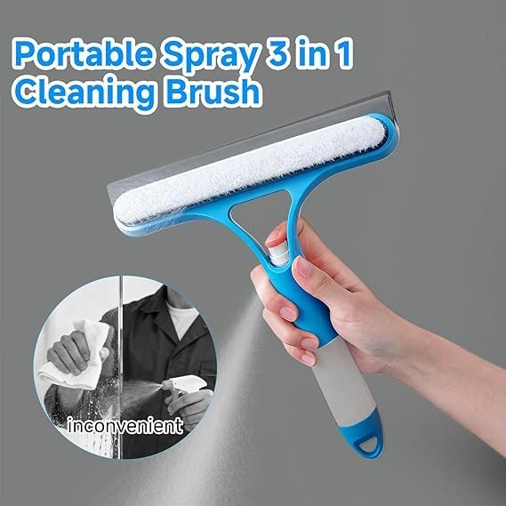 3-in-1 Spray Wiper – Spray, Scrub & Wipe Cleaning Too