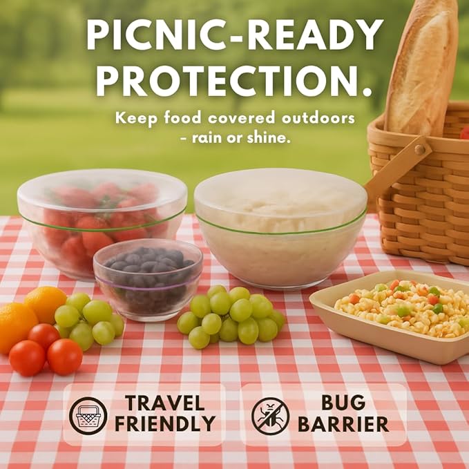 Mini Reusable Silicone Food Lid Cover – Stretchable Freshness Seal