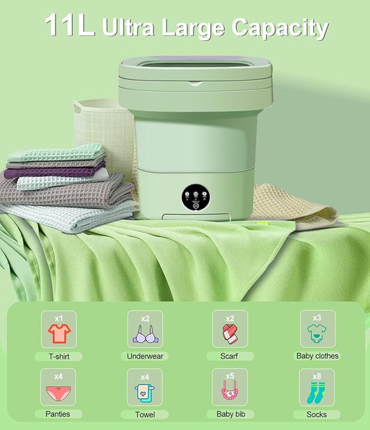 Mini Portable Washing Machine – Compact USB Foldable Washer