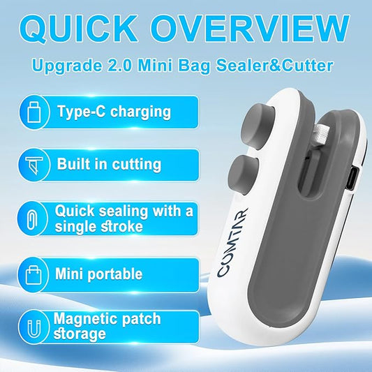 USB Rechargeable Mini Bag Sealer – Portable Heat Sealing Machine