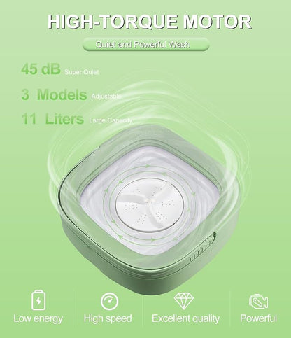 Mini Portable Washing Machine – Compact USB Foldable Washer