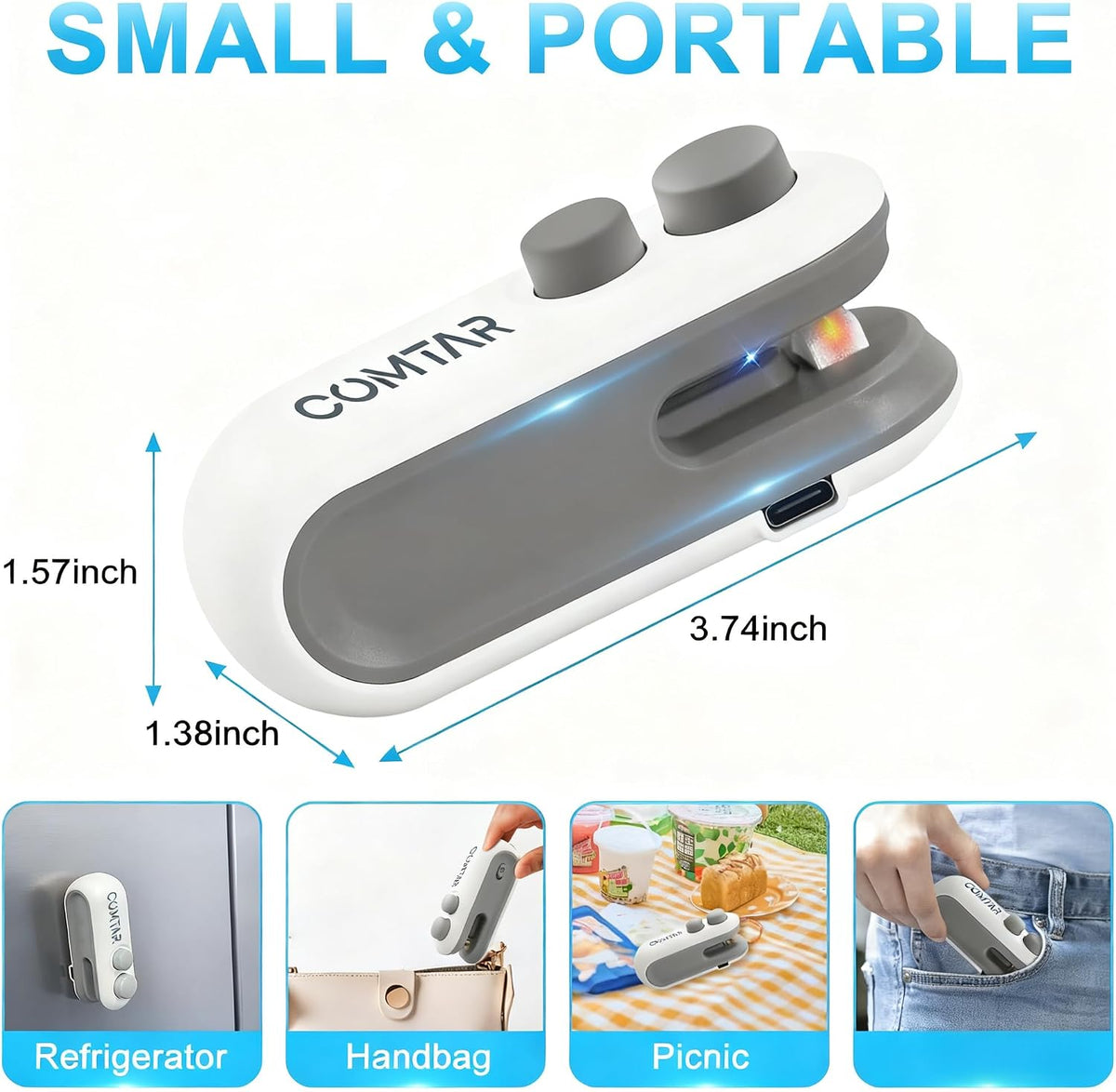 USB Rechargeable Mini Bag Sealer – Portable Heat Sealing Machine