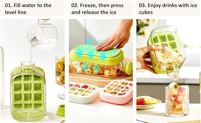 500ml Ice Cube Cooling Water Bottle
