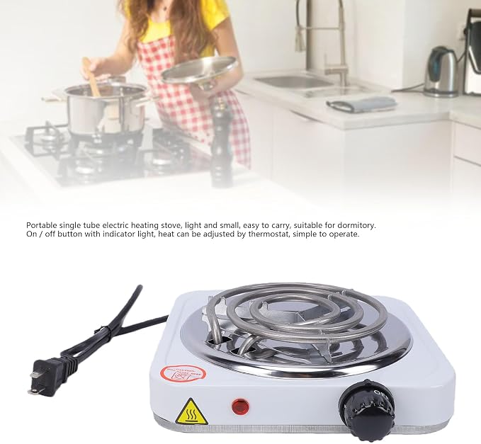 Portable 1000W Electric Hot Plate – Single Burner Cooktop