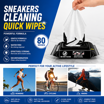 Sneaker Cleaning Quick Wipes – Instant Shoe Cleaning Wet Wipes