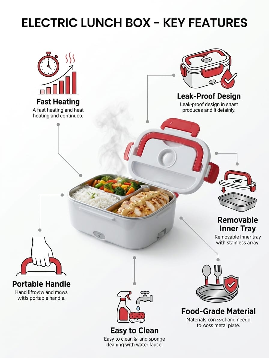 **HeatGo™ Electric Heating Lunch Box**