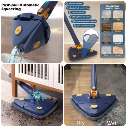 360° Triangle Floor Mop