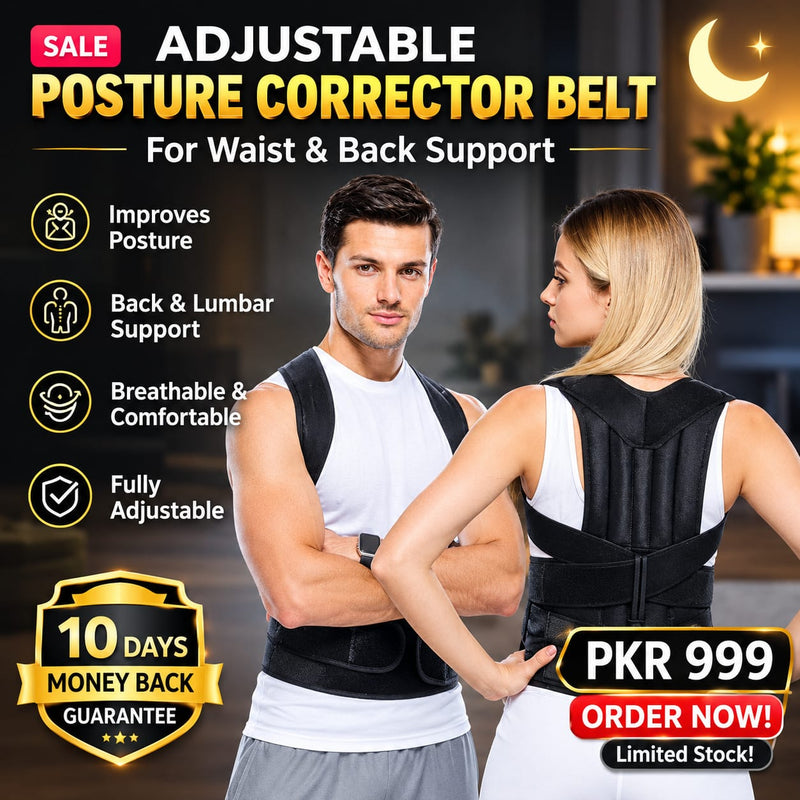 Adjustable Posture Corrector Belt for Waist and Back Support
